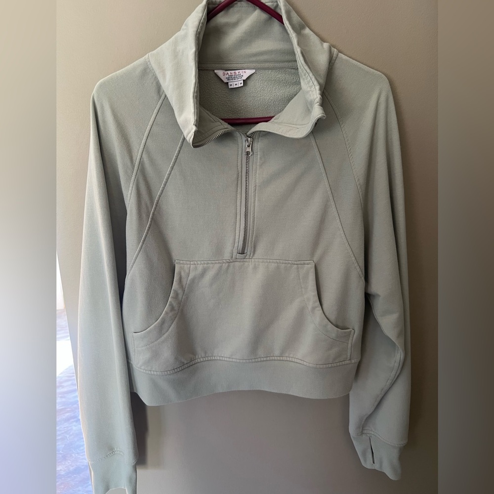 Sage Green Quarter Zip Pullover